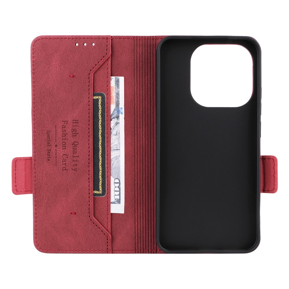 For Xiaomi 15T Case Leather Wallet Flip Phone Cover with Hardware Decor