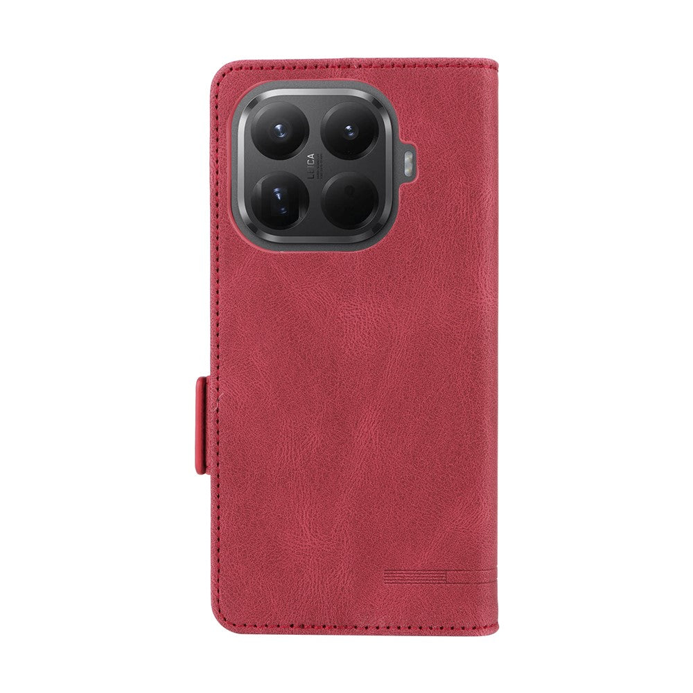 For Xiaomi 15T Pro Case Leather Wallet Flip Phone Cover with Hardware Decor