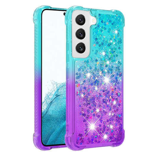 Galaxy S23 Glitter-Hülle – Farbverlauf mit funkelndem Puder