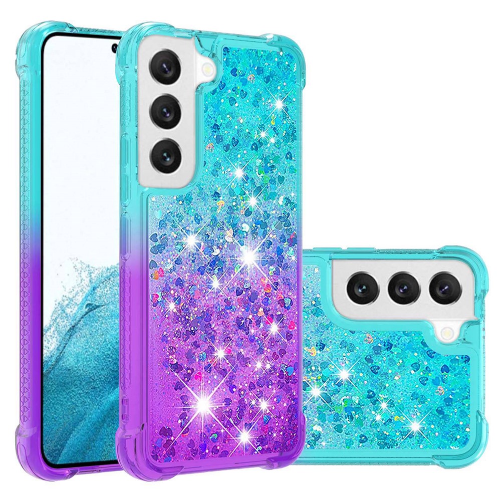 Galaxy S23 Glitter-Hülle – Farbverlauf mit funkelndem Puder