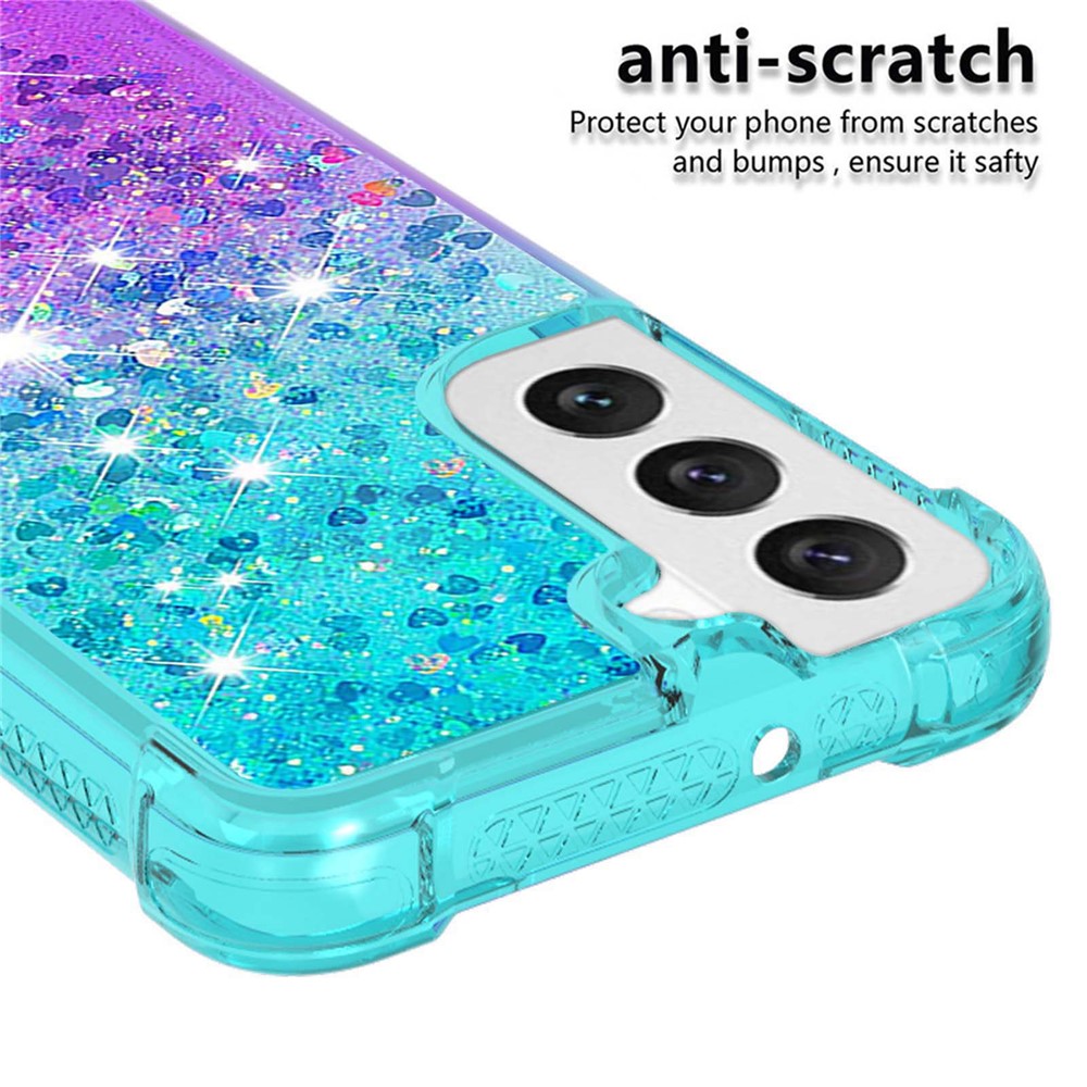 Galaxy S23 Glitter-Hülle – Farbverlauf mit funkelndem Puder