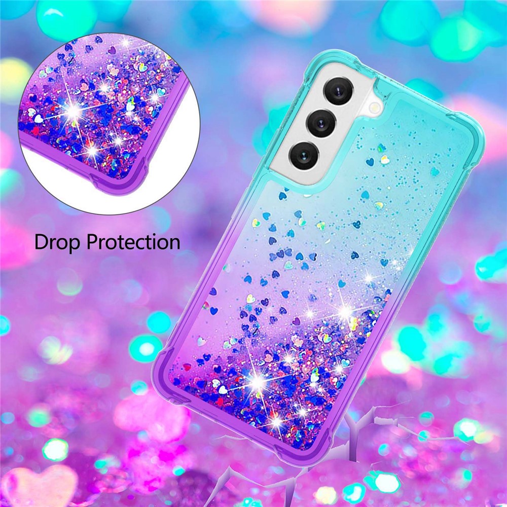 Galaxy S23 Glitter-Hülle – Farbverlauf mit funkelndem Puder
