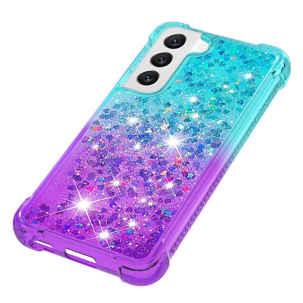 Galaxy S23 Glitter-Hülle – Farbverlauf mit funkelndem Puder