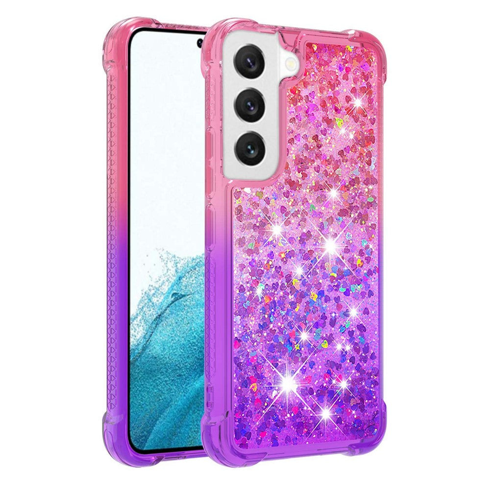 Galaxy S23 Glitter-Hülle – Farbverlauf mit funkelndem Puder