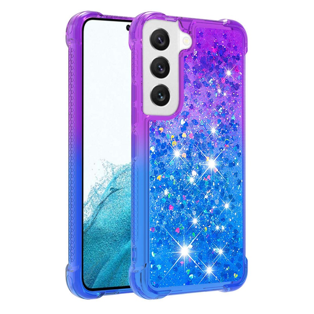 Galaxy S23 Glitter-Hülle – Farbverlauf mit funkelndem Puder