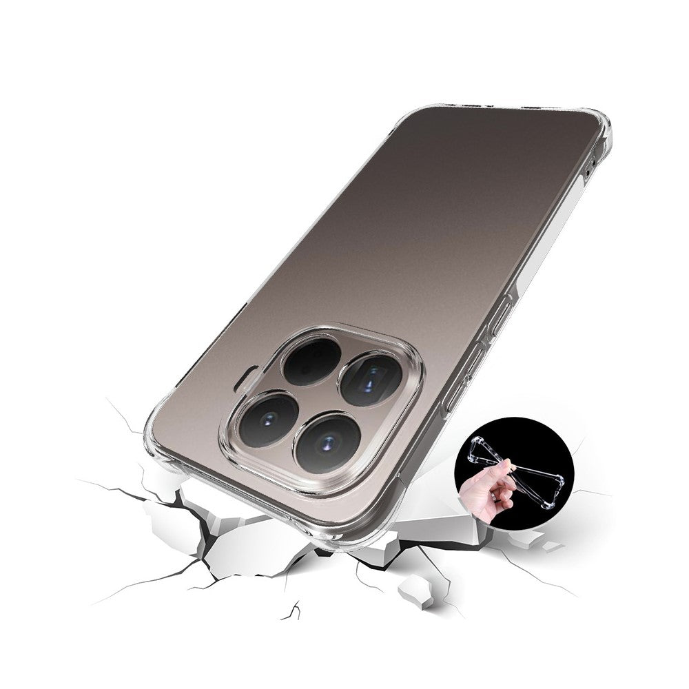 For Xiaomi 15T Pro Clear Case Anti-Shock TPU Phone Cover Reinforced Corners