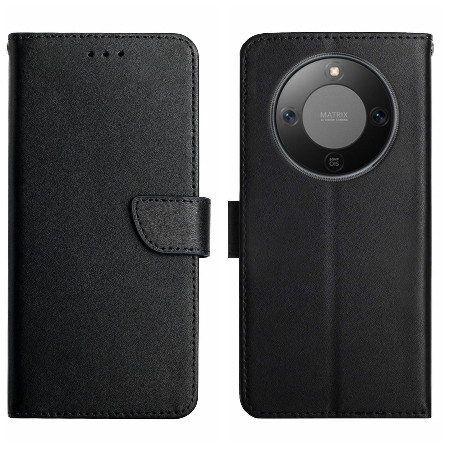 For Honor Magic8 Lite 5G / X9d 5G / X70 5G Case Genuine Cow Leather Phone Cover Nappa Texture