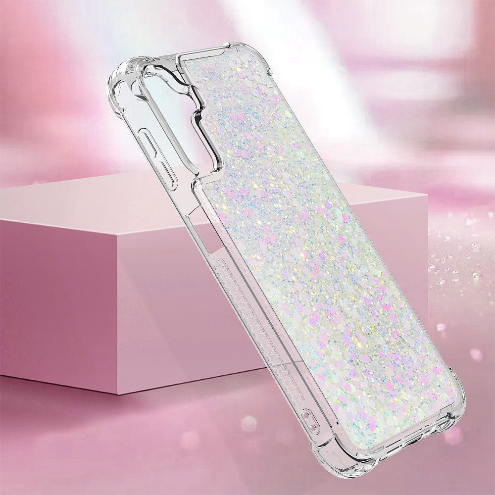 Galaxy A14 5G/4G Glitzer-Hülle – Stoßfest & mit Treibsand