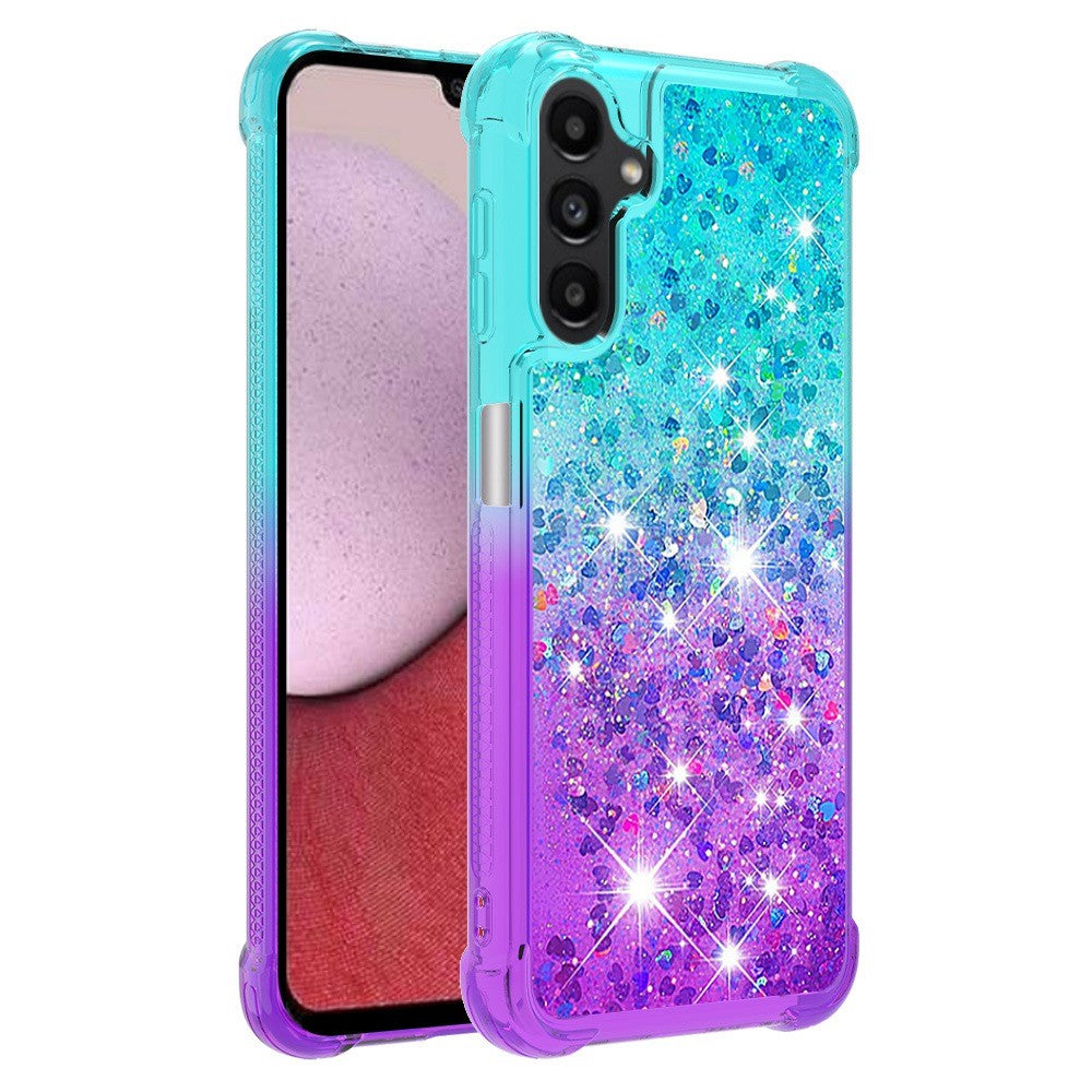 Galaxy A14 5G/4G Glitter-Hülle – Farbverlauf mit funkelndem Puder
