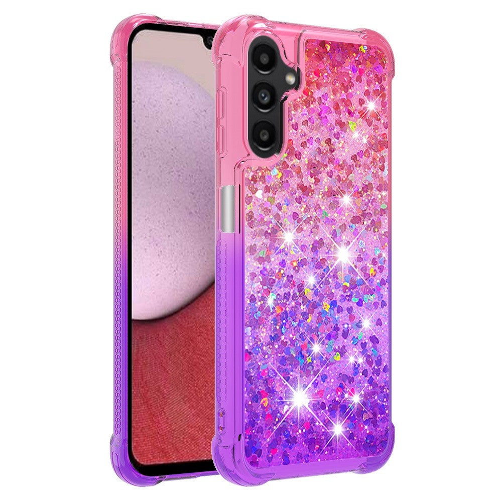Galaxy A14 5G/4G Glitter-Hülle – Farbverlauf mit funkelndem Puder
