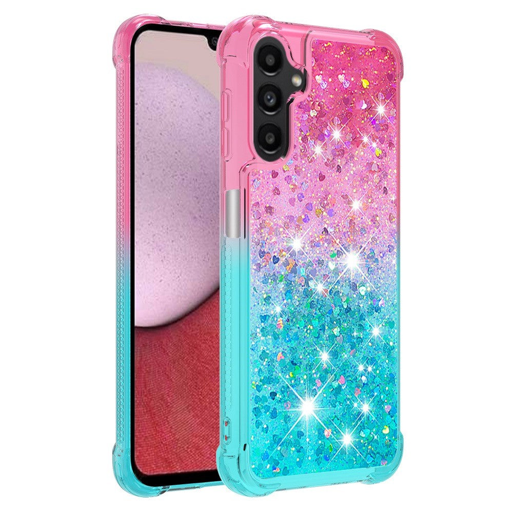 Galaxy A14 5G/4G Glitter-Hülle – Farbverlauf mit funkelndem Puder