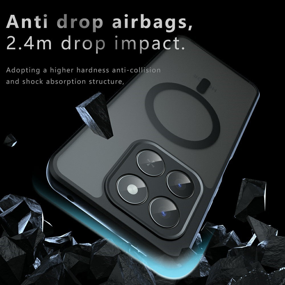 Matte Case for Honor 400 Smart 5G / 4G / X7d 4G TPU + PC Skin Touch Phone Cover Magnetic Case