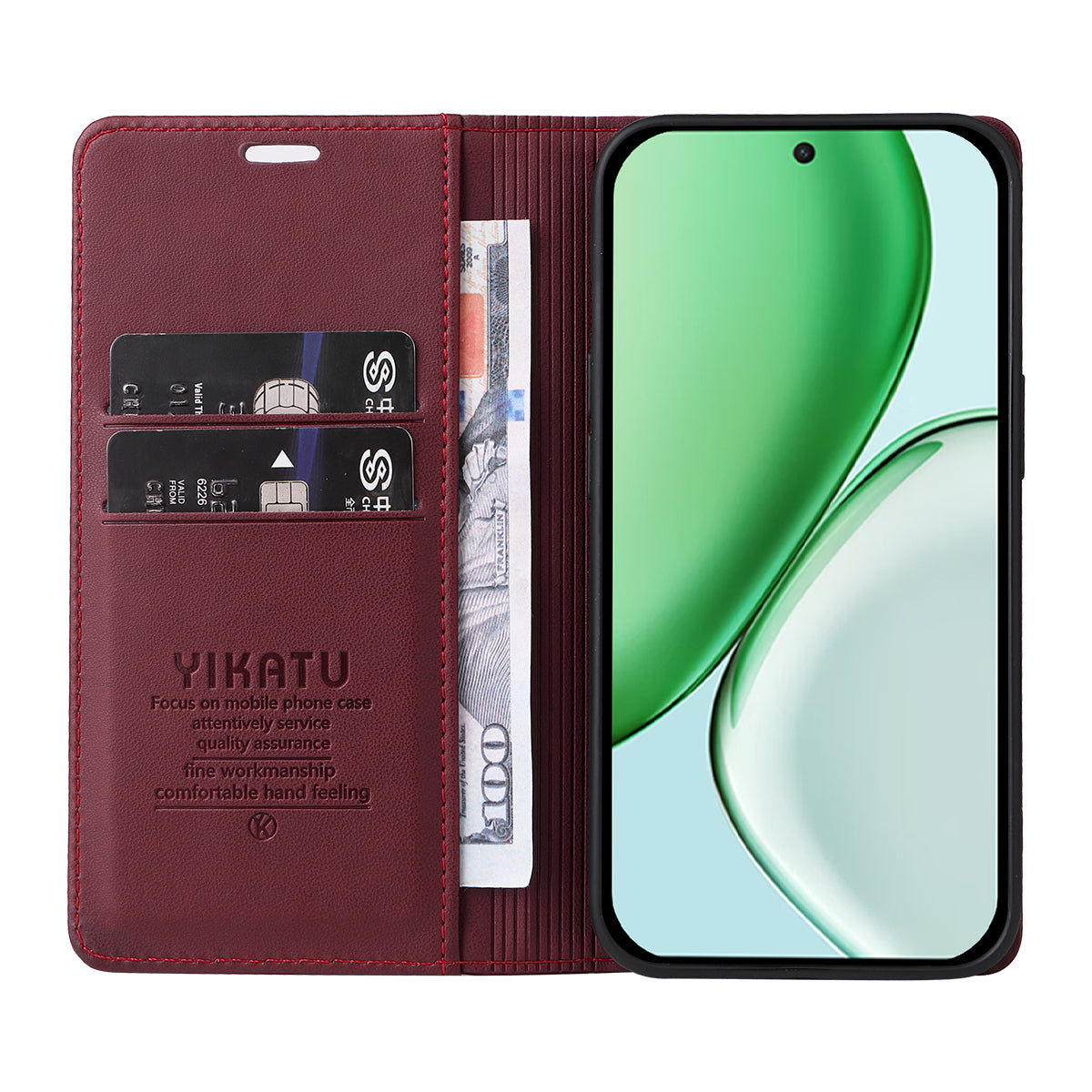YIKATU For Honor Magic8 Lite 5G / X9d 5G / X70 5G Phone Cases  Magnetic Closure PU Leather Mobile Cover