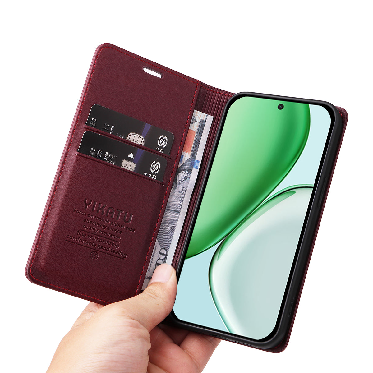 YIKATU For Honor Magic8 Lite 5G / X9d 5G / X70 5G Phone Cases  Magnetic Closure PU Leather Mobile Cover