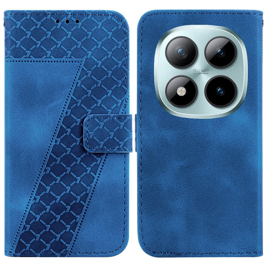 Xiaomi Redmi Note 15 Pro 5G (Global) Handyhülle – Standgehäuse 7-förmiges Muster-Aufdruck-Leder- mit Riemen