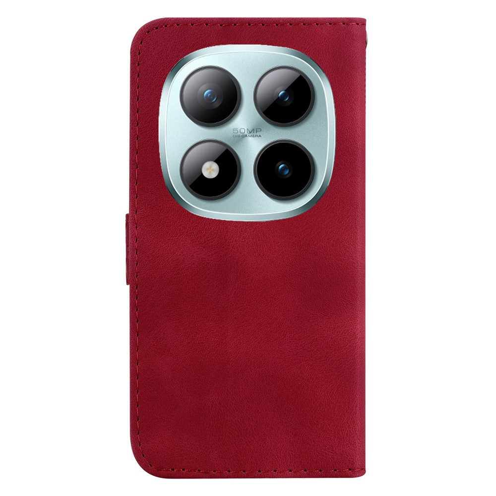 For Xiaomi Redmi Note 15 Pro 5G (Global) Stand Case 7-Shaped Pattern Imprint Leather Phone Cover with Strap