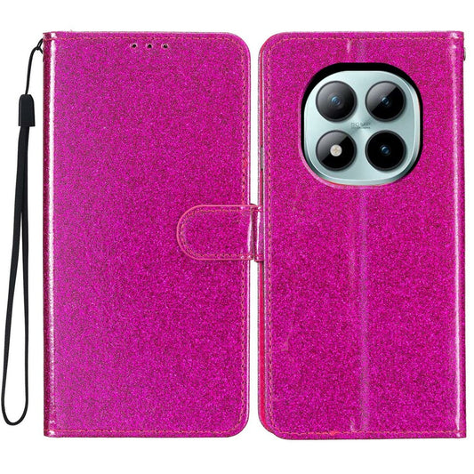 Xiaomi Redmi Note 15 Pro+ 5G (Global) / Xiaomi Poco M8 Pro 5G Wallet-Handyhülle – Redmi Note 15 Pro+ 5G (Global) Glitzer Anti-Scratch Leder Standfunktion mit Riemen