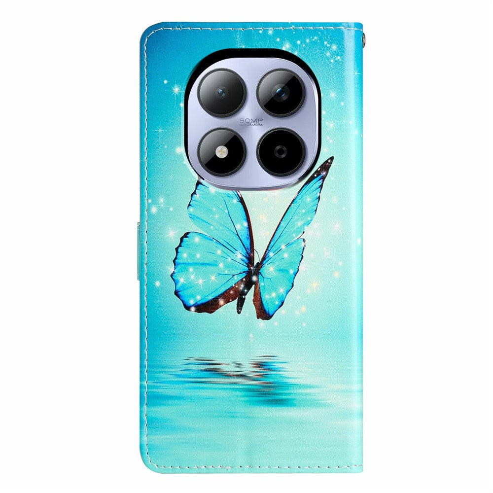 For Xiaomi Redmi Note 15 Pro 5G (Global) Wallet Case PU Leather Pattern Printing Stand Phone Cover with Strap
