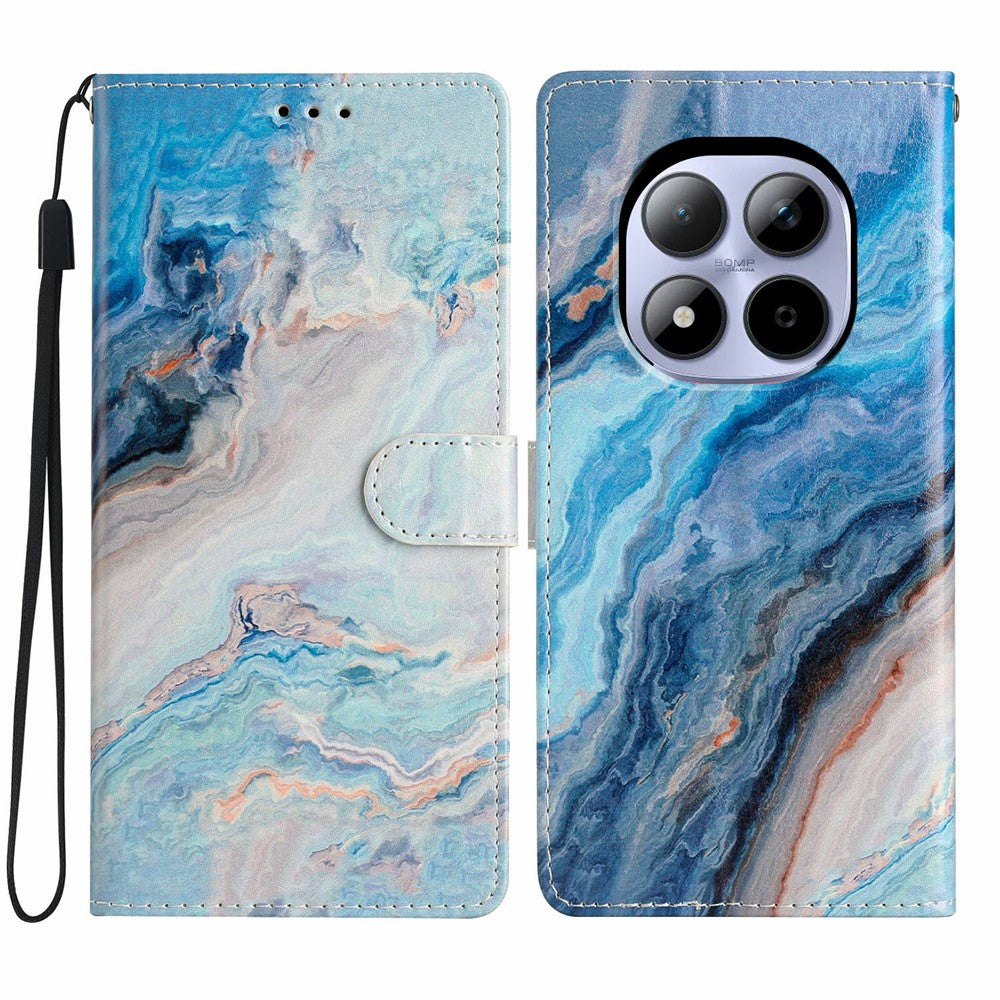 For Xiaomi Redmi Note 15 Pro 5G (Global) Wallet Case PU Leather Pattern Printing Stand Phone Cover with Strap