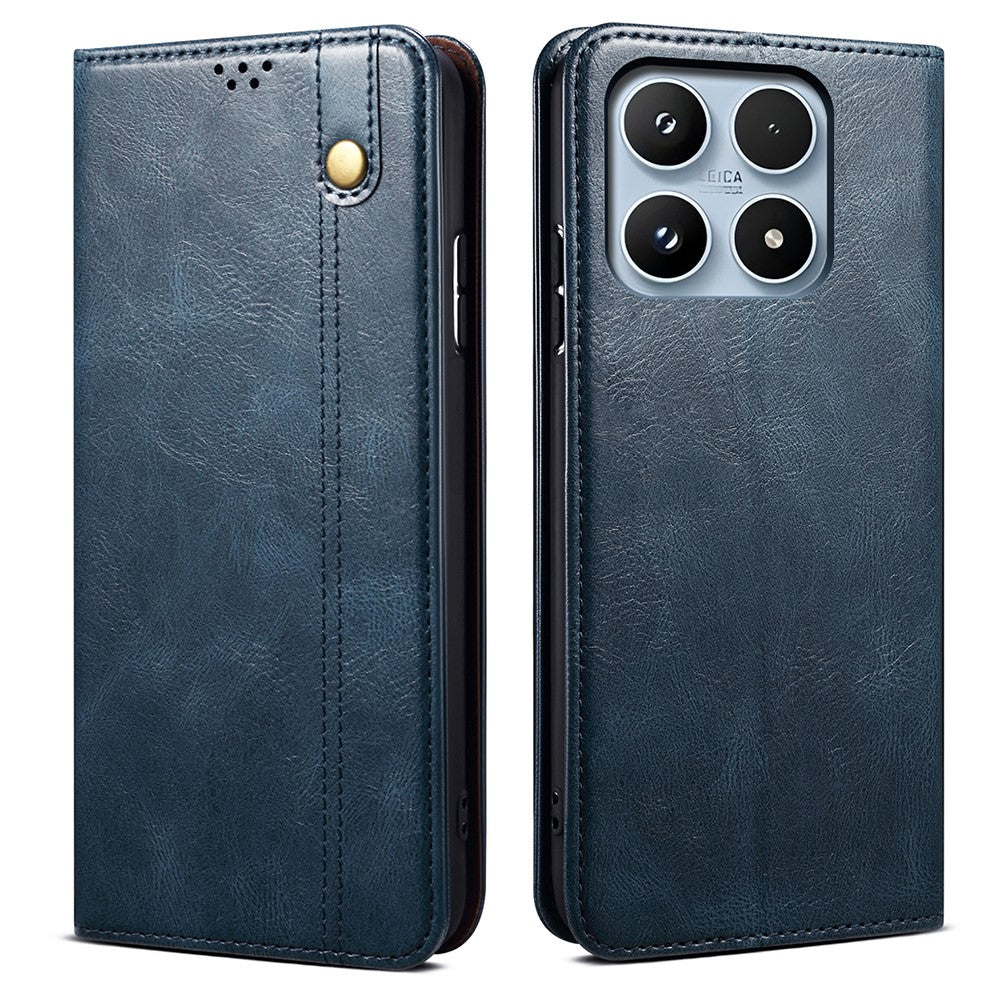 For Xiaomi 17 Case Crazy Horse Texture Waxy Leather Wallet Stand Phone Cover