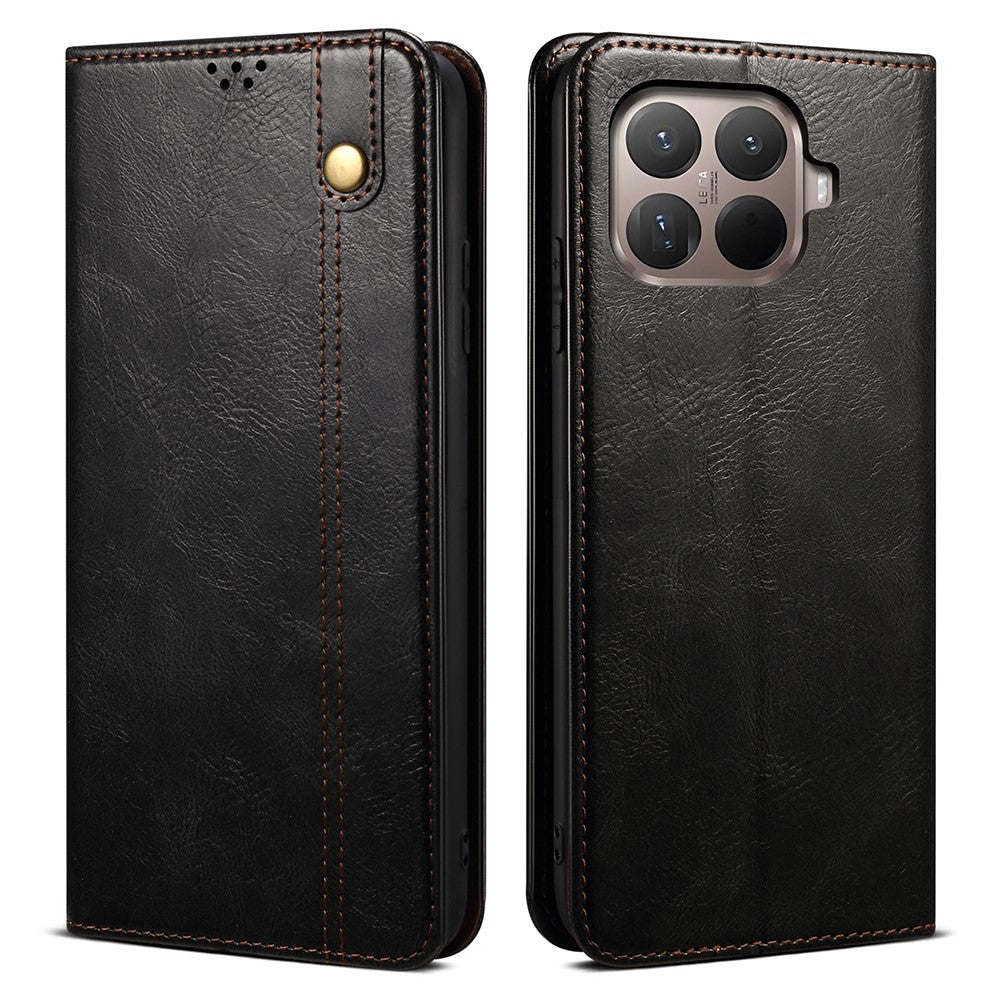 For Xiaomi 15T Pro Case Crazy Horse Texture Waxy Leather Wallet Stand Phone Cover
