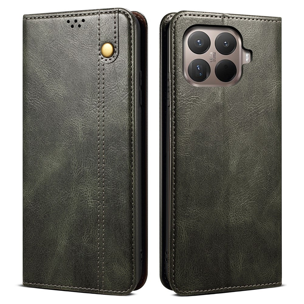 For Xiaomi 15T Pro Case Crazy Horse Texture Waxy Leather Wallet Stand Phone Cover