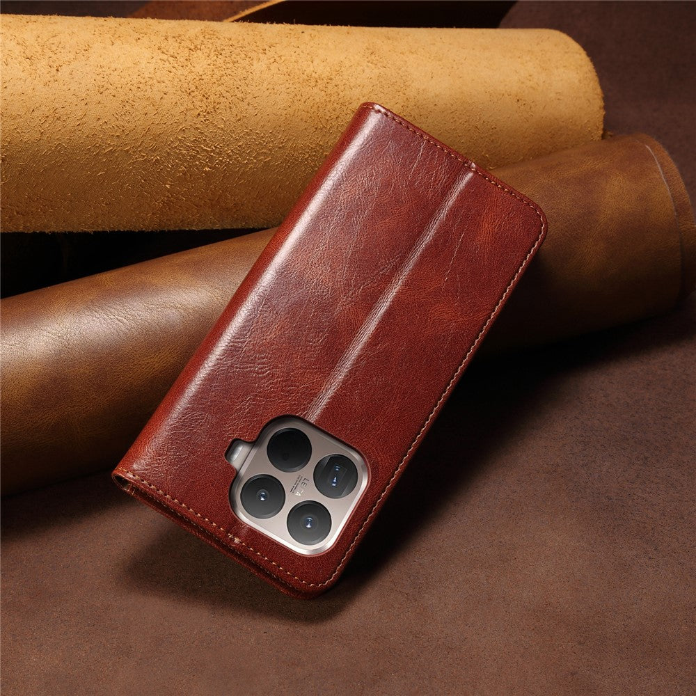 For Xiaomi 15T Pro Case Crazy Horse Texture Waxy Leather Wallet Stand Phone Cover