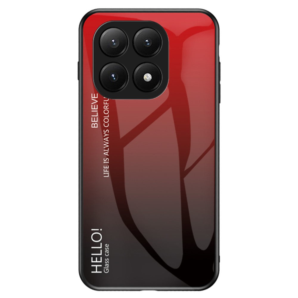 For Xiaomi 15T Case Anti-Scratch Tempered Glass + PC + TPU Phone Cover