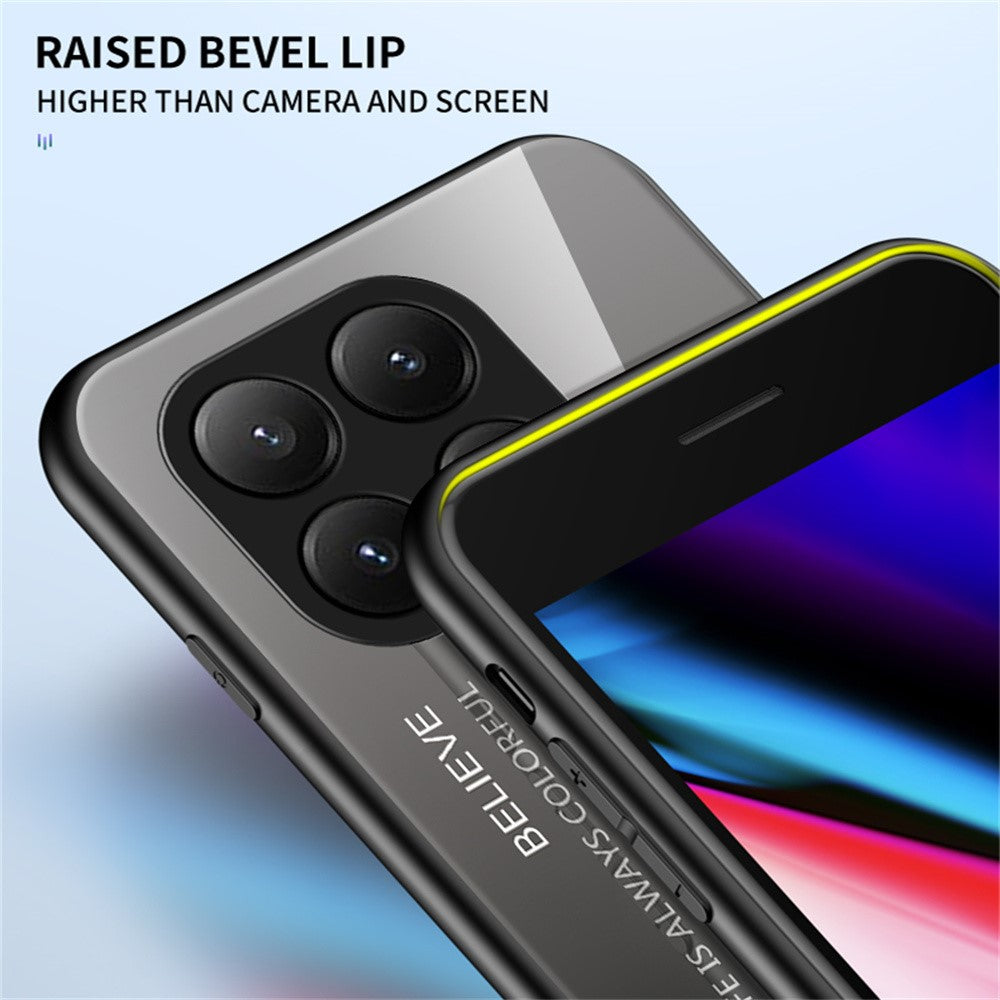For Xiaomi 15T Case Anti-Scratch Tempered Glass + PC + TPU Phone Cover