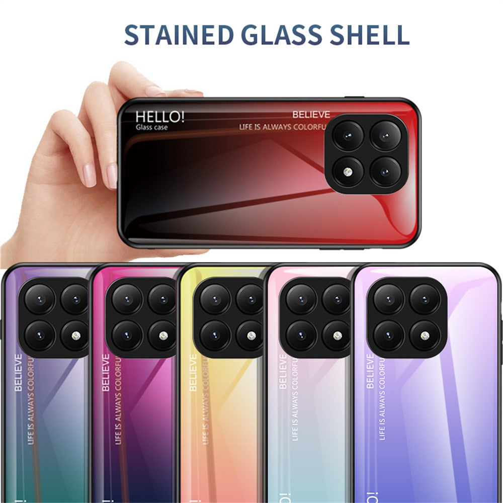 For Xiaomi 15T Case Anti-Scratch Tempered Glass + PC + TPU Phone Cover