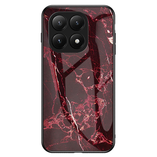 Xiaomi 15T Handyhülle – Gehäuse Marmormuster aus gehärtetem Glas + PC + TPU