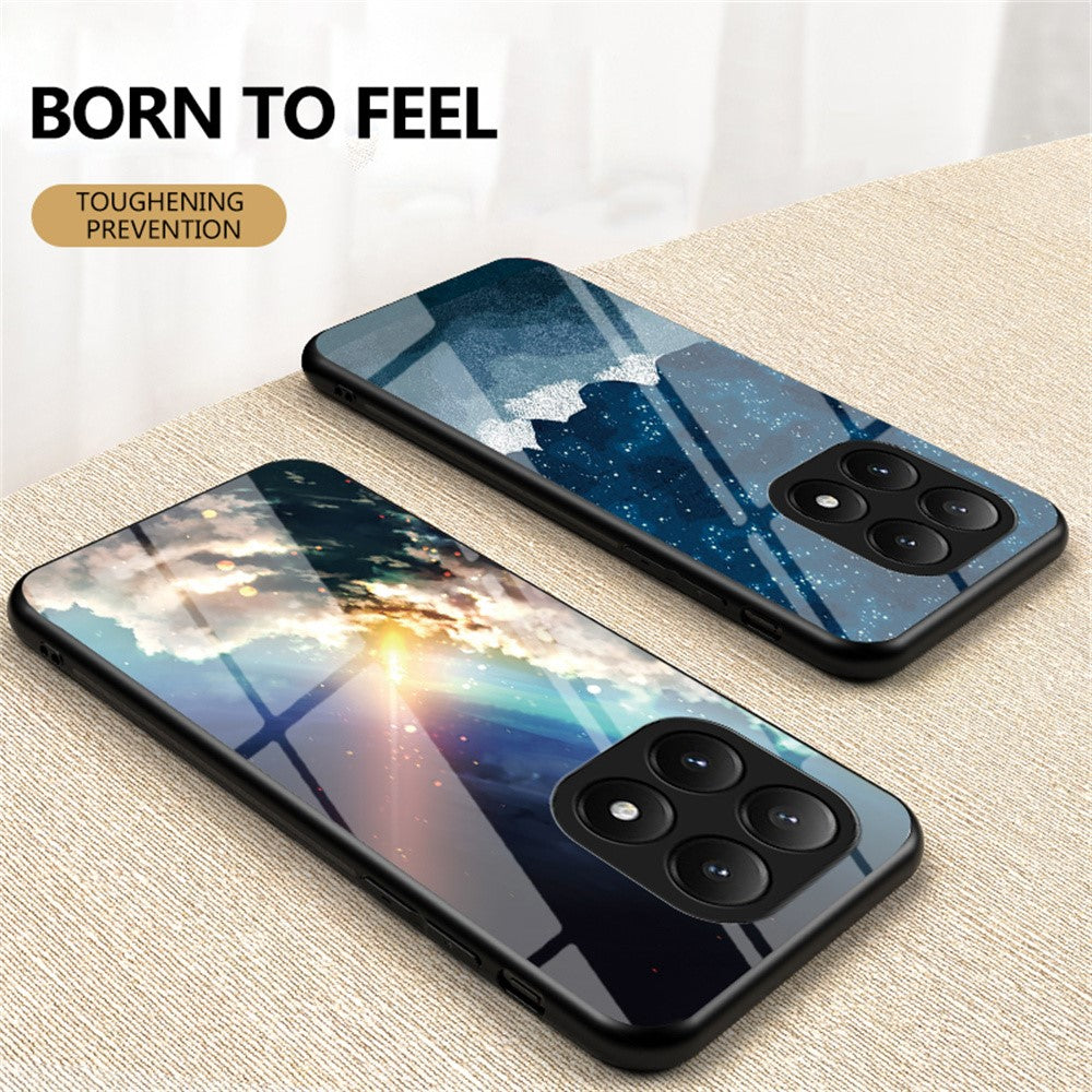 For Xiaomi 15T Pro Case Starry Sky Pattern Tempered Glass Phone Cover