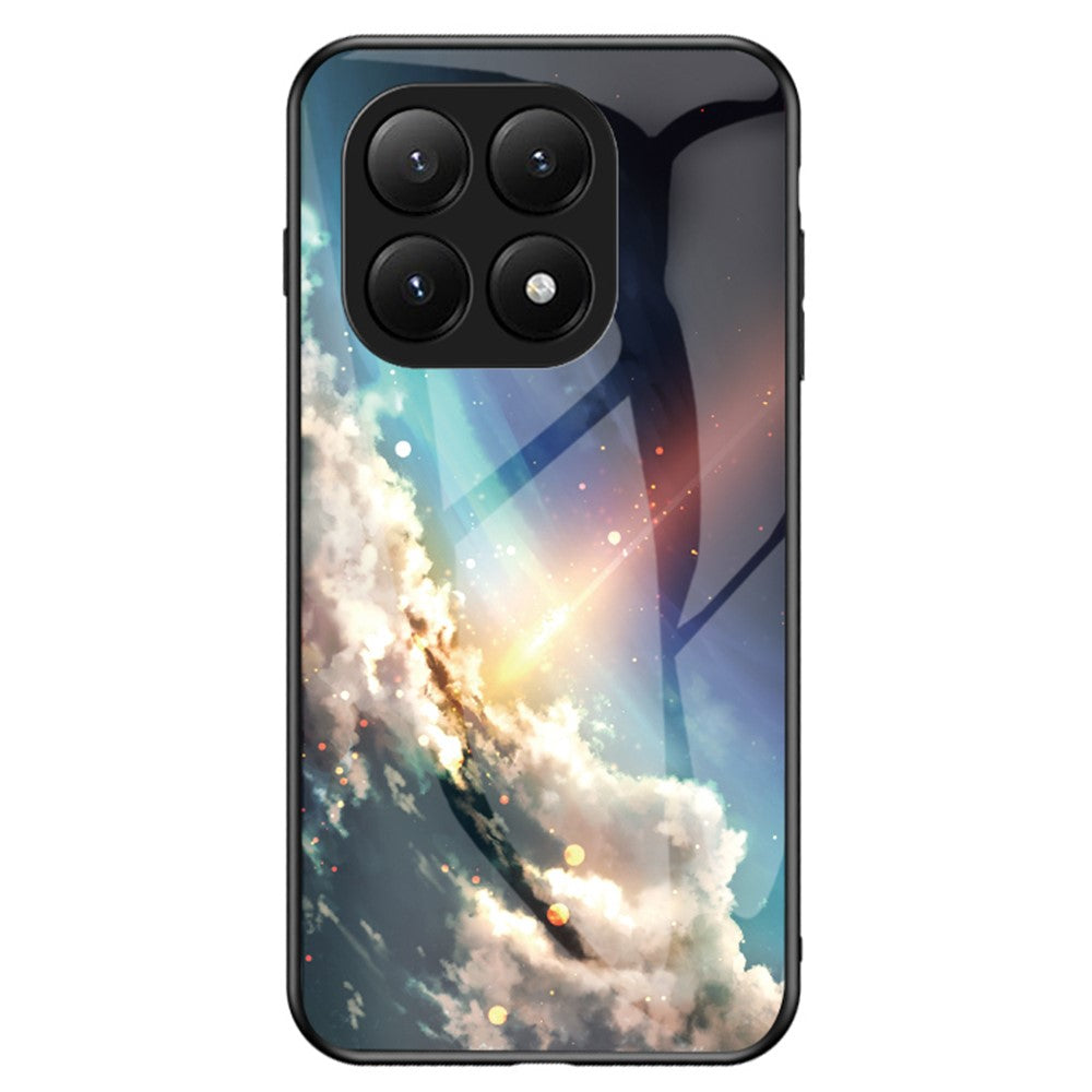 For Xiaomi 15T Pro Case Starry Sky Pattern Tempered Glass Phone Cover
