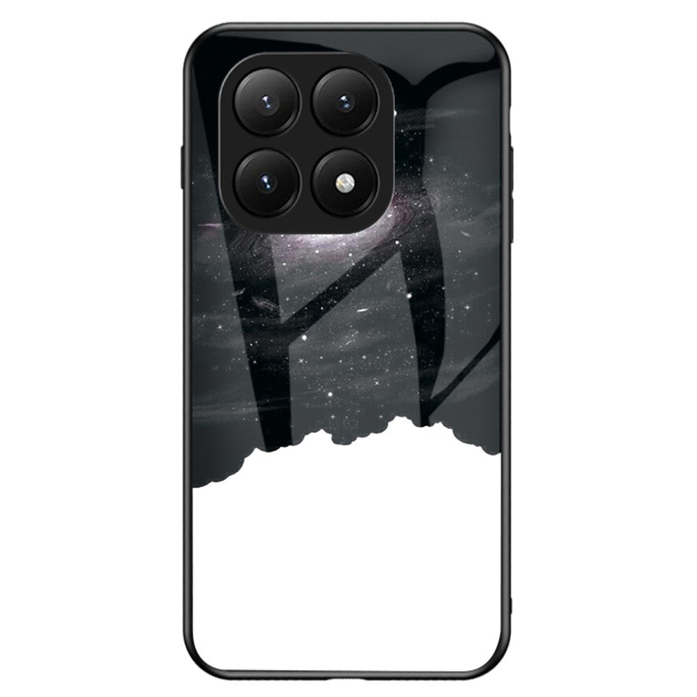 For Xiaomi 15T Pro Case Starry Sky Pattern Tempered Glass Phone Cover
