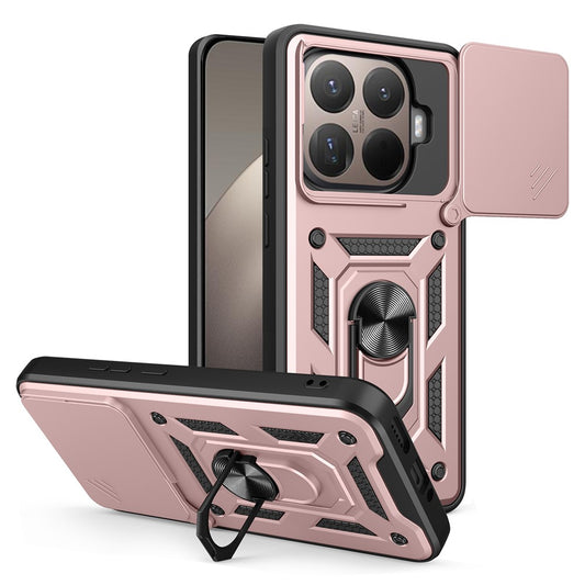 Xiaomi 15T Pro Handyhülle – Gehäuse mit verschiebbarem Kameradeckel aus PC + TPU-Kickstand