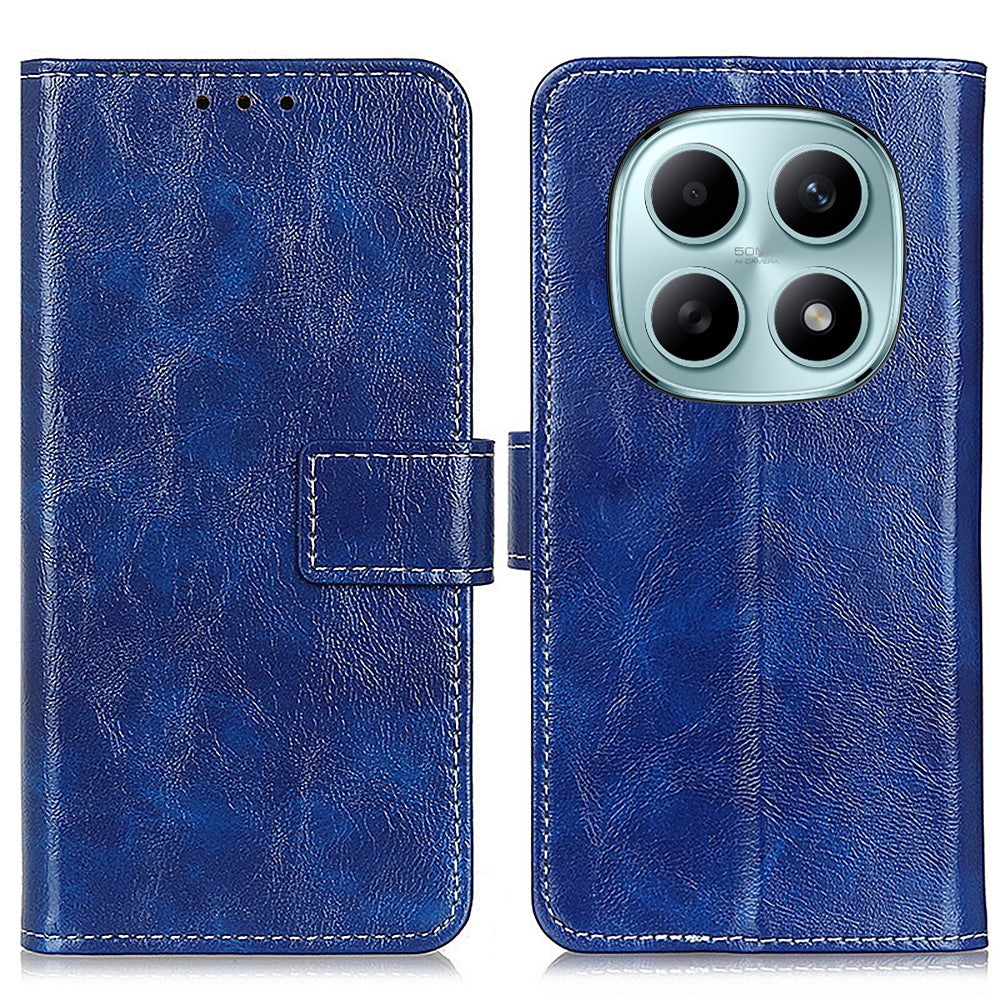 For Xiaomi Poco M8 5G / Redmi Note 15 5G (Global) Case Wallet Leather Phone Cover Crazy Horse Texture