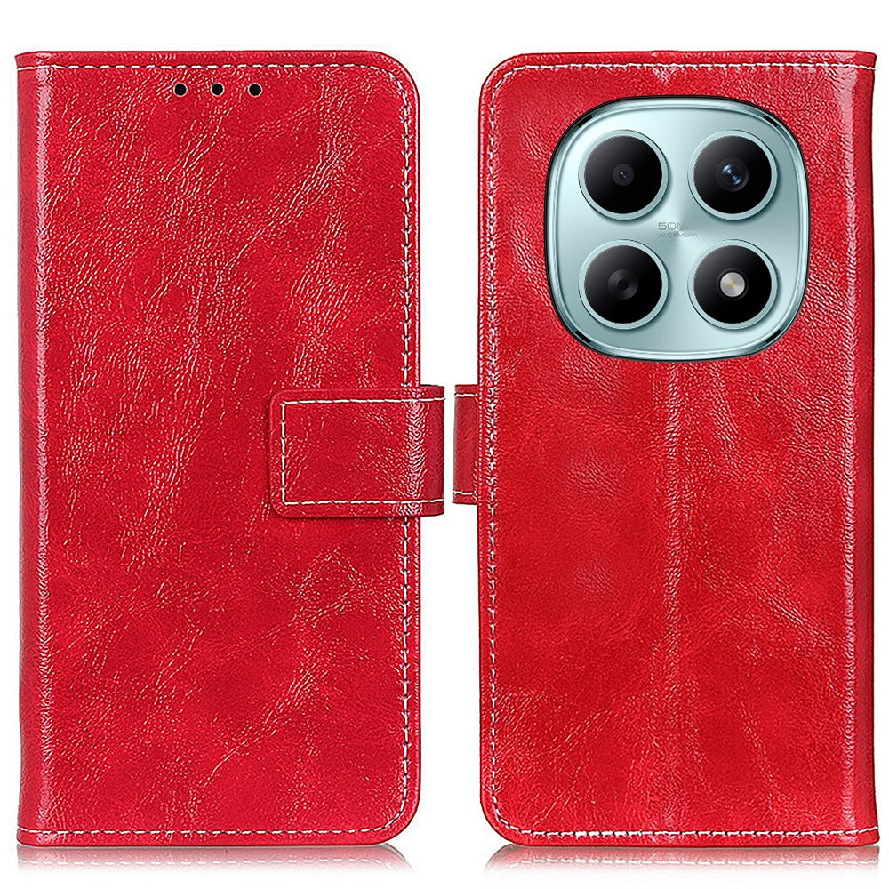 For Xiaomi Poco M8 5G / Redmi Note 15 5G (Global) Case Wallet Leather Phone Cover Crazy Horse Texture
