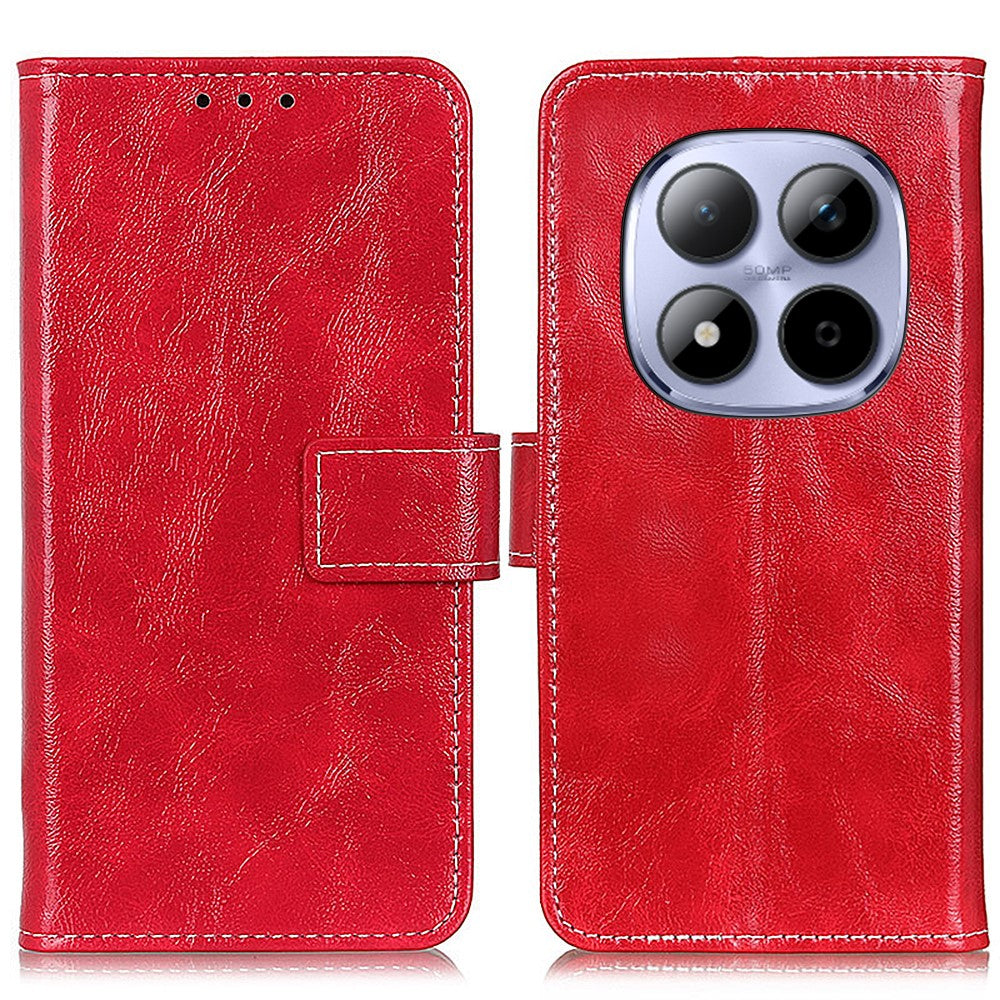 For Xiaomi Poco M8 Pro 5G / Redmi Note 15 Pro+ 5G (Global) Case Wallet Leather Phone Cover Crazy Horse Texture