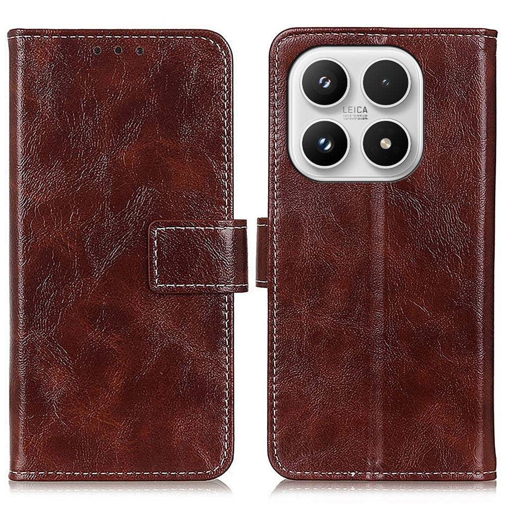 For Xiaomi 17 Case Wallet Leather Phone Cover Crazy Horse Texture