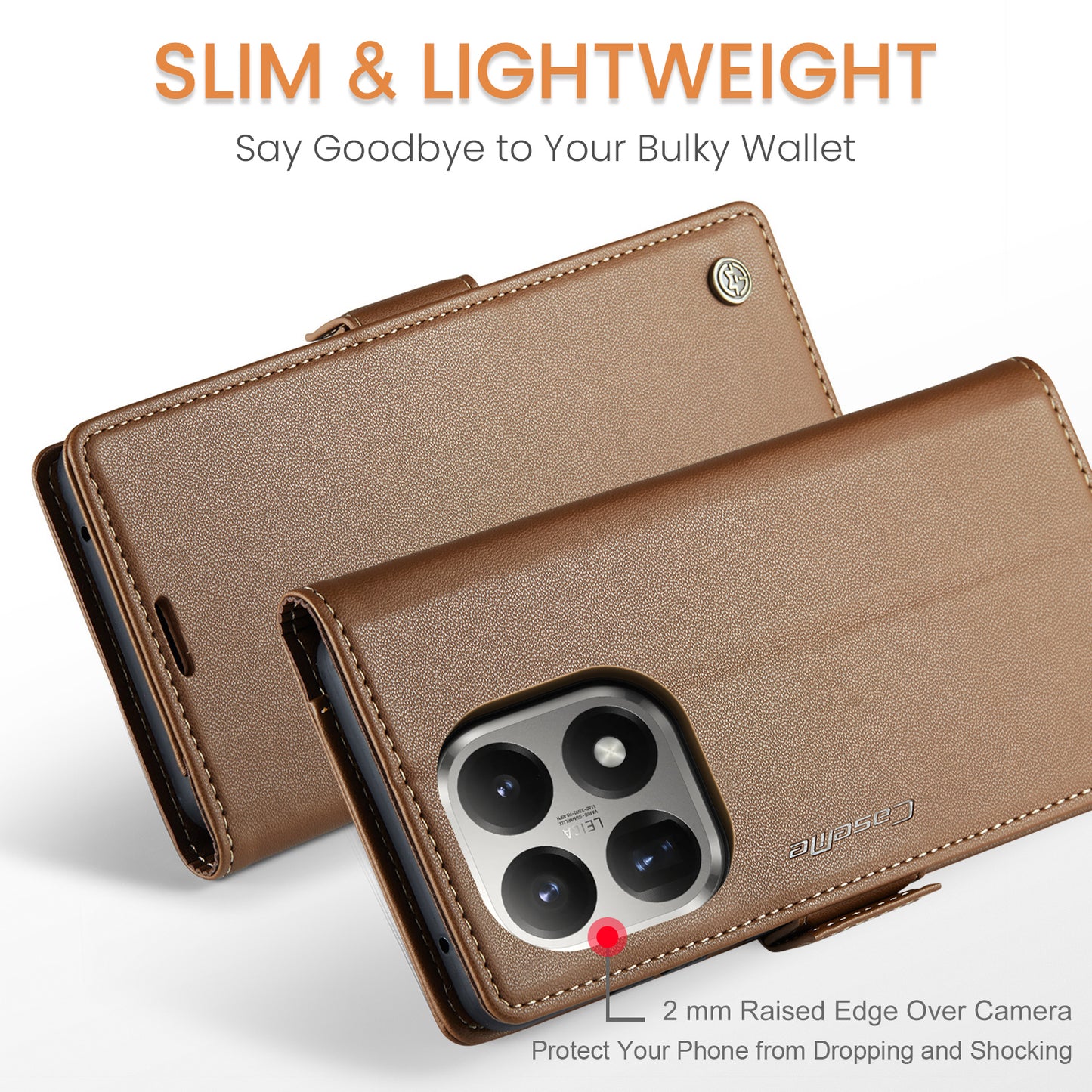 CASEME For Xiaomi 15T Case  023 Series RFID Blocking Glossy Stand Phone Cover