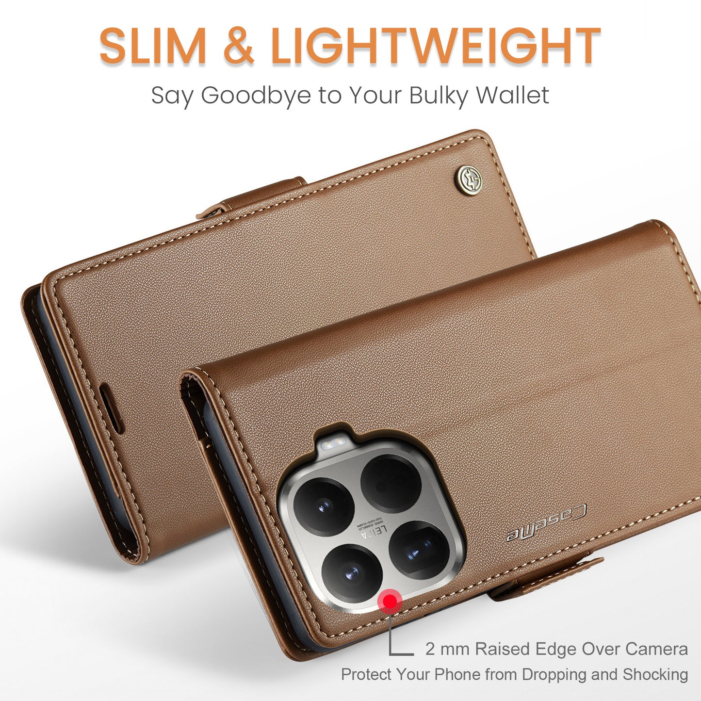 CASEME For Xiaomi 15T Pro Case  023 Series RFID Blocking Glossy Stand Phone Cover