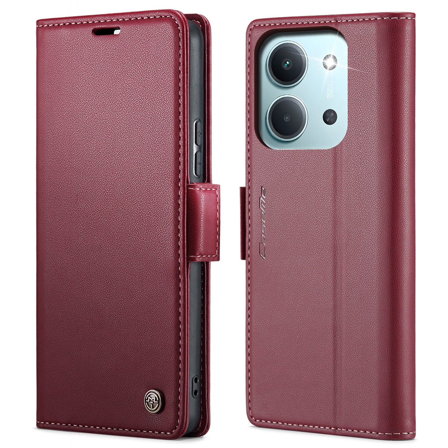 CASEME For Xiaomi Redmi 15C 5G (EU) (173mm) / Xiaomi Redmi 15C 4G (EU) (173mm) Case  023 Series RFID Blocking Glossy Stand Phone Cover