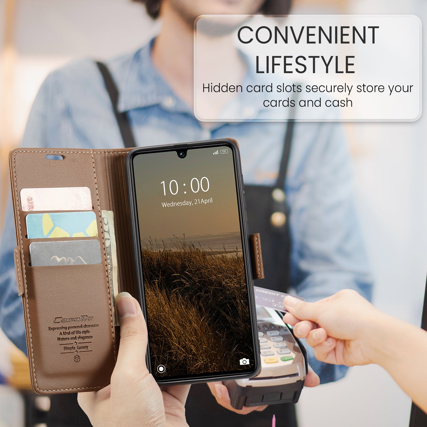 CASEME For Xiaomi Redmi 15C 5G (EU) (173mm) / Xiaomi Redmi 15C 4G (EU) (173mm) Case  023 Series RFID Blocking Glossy Stand Phone Cover