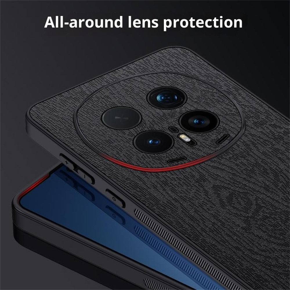 Honor Magic8 Pro 5G Handyhülle – Aus lederbeschichtetem PC+TPU, mit Holzmaserung