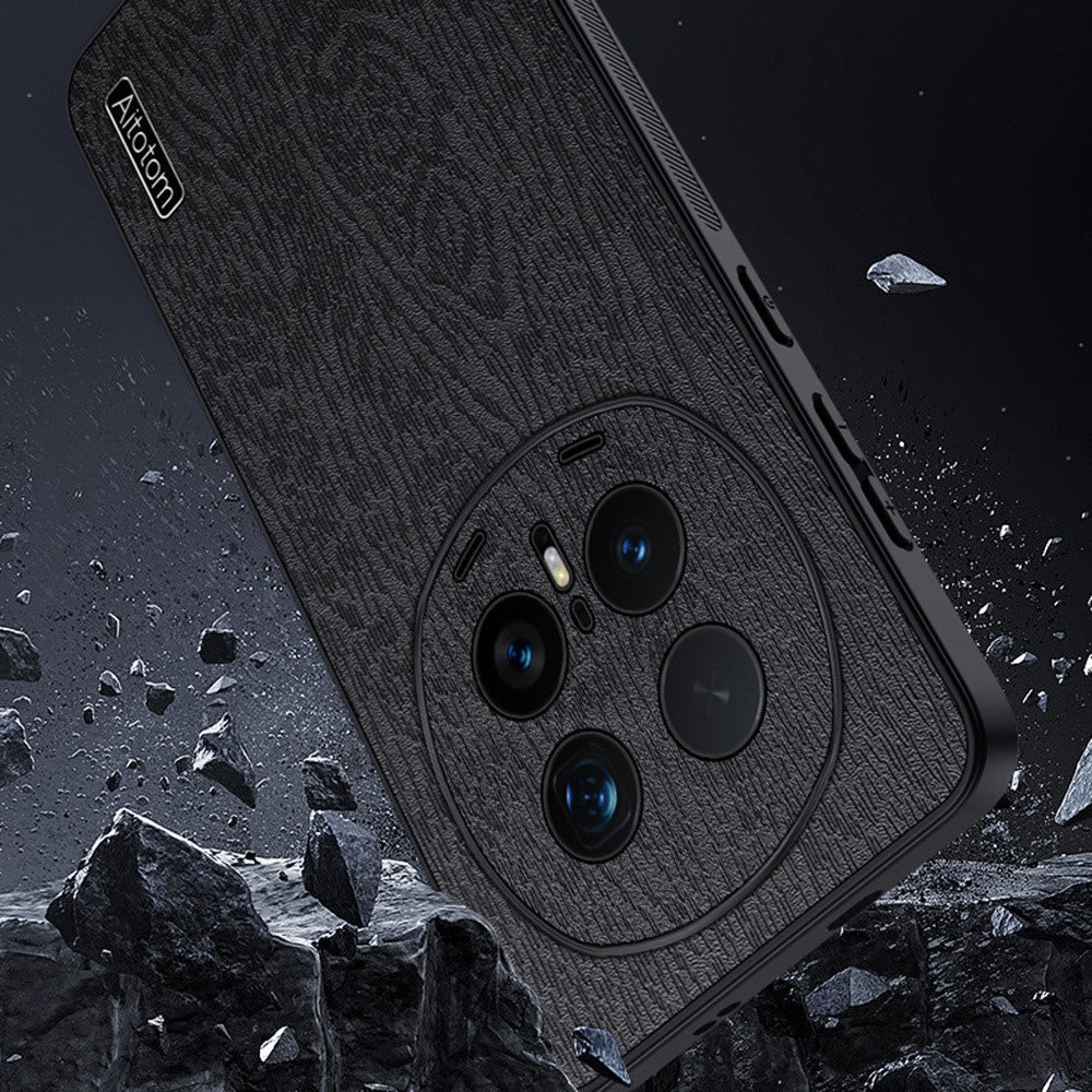 Honor Magic8 Pro 5G Handyhülle – Aus lederbeschichtetem PC+TPU, mit Holzmaserung