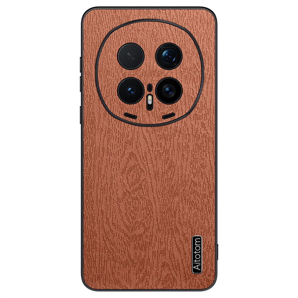 Honor Magic8 Pro 5G Handyhülle – Aus lederbeschichtetem PC+TPU, mit Holzmaserung