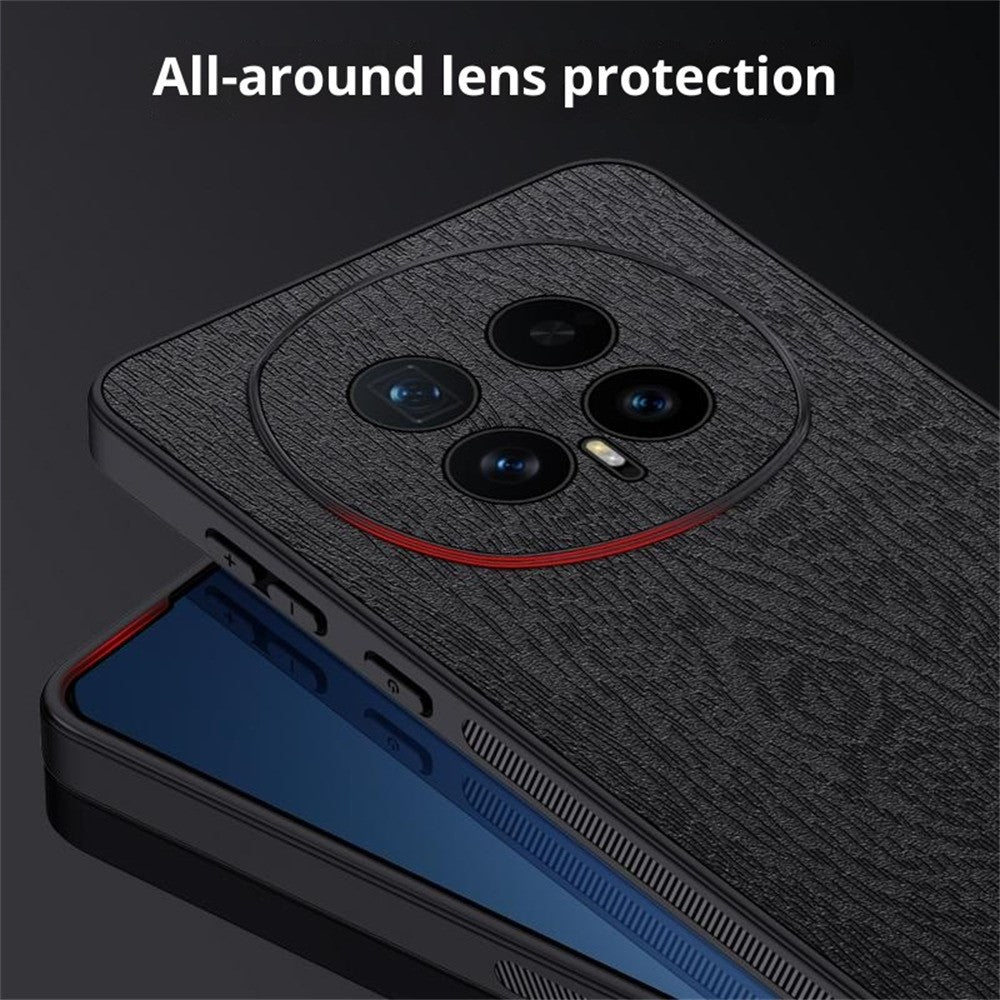 Honor Magic8 5G Handyhülle – Aus lederbeschichtetem PC+TPU, mit Holzmaserung