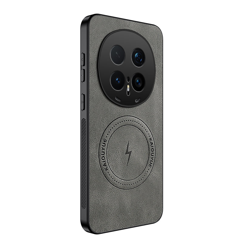 WANLONFENG For Honor Magic8 Pro 5G Magnetic Case  SD1 Series Nappa Texture PC TPU Phone Cover