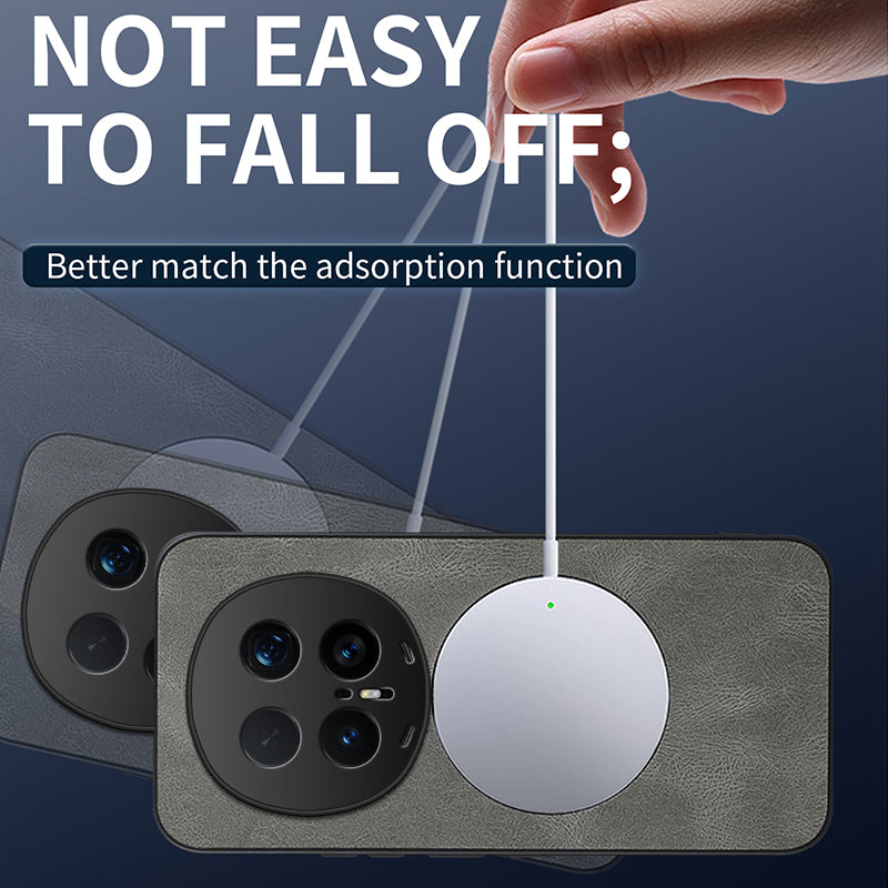 WANLONFENG For Honor Magic8 Pro 5G Magnetic Case  SD1 Series Nappa Texture PC TPU Phone Cover