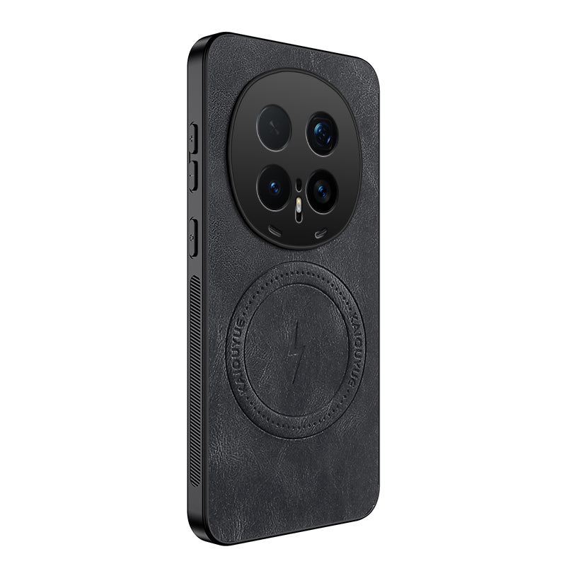 WANLONFENG For Honor Magic8 Pro 5G Magnetic Case  SD1 Series Nappa Texture PC TPU Phone Cover